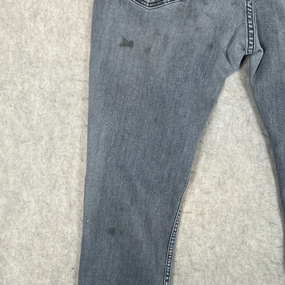 Levi's 511 Jeans Men's 38x30 Slim Fit Gray‎ Wash Denim Red Tab Distressed